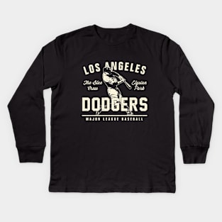 Los Angeles Dodgers 3 by Buck Tee Kids Long Sleeve T-Shirt